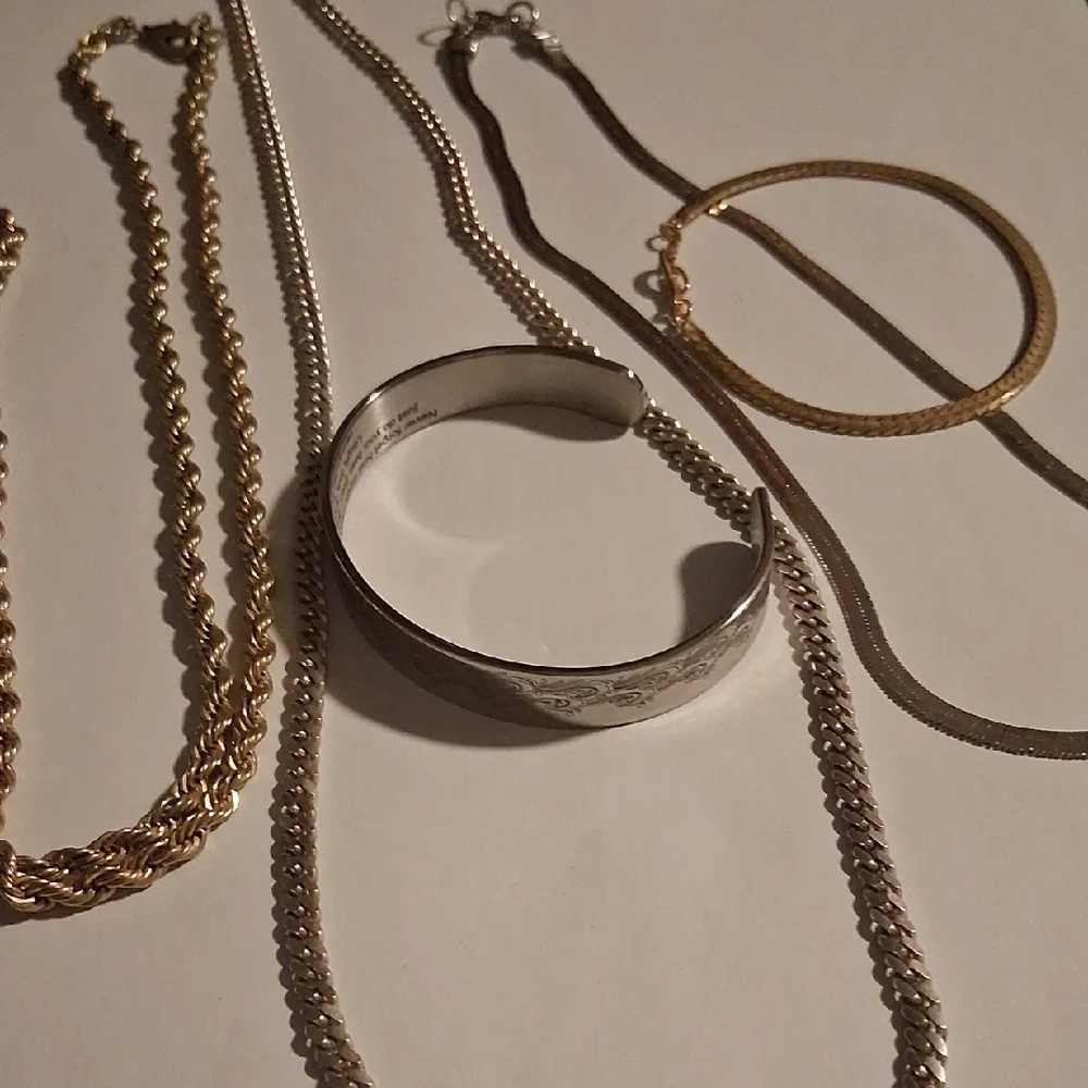 Men's Gold and Silver Bracelet Set